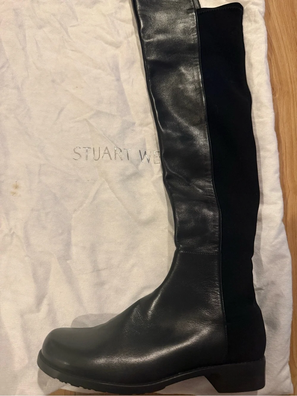 New! Stuart Weitzman 5050 Black Over-the-Knee Boots 7M
